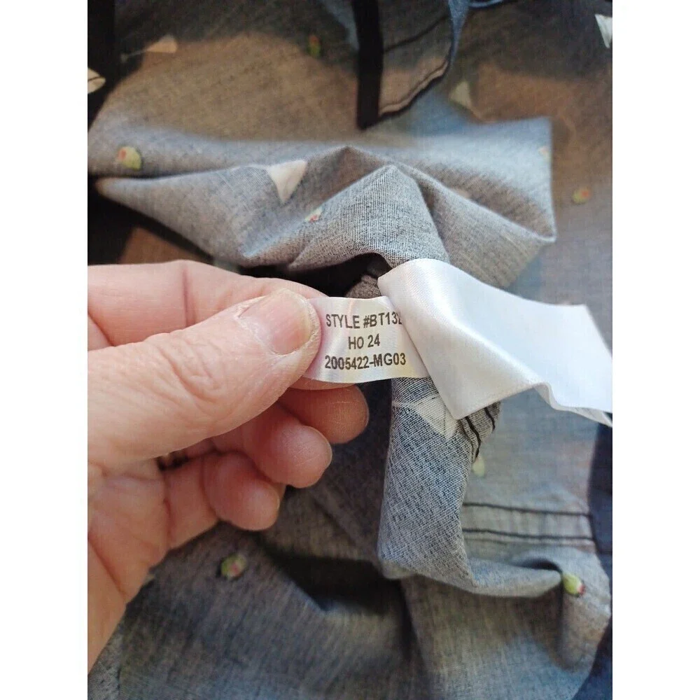 J. Crew buttondown shirt mens L martini glass olives cocktail bartender party
